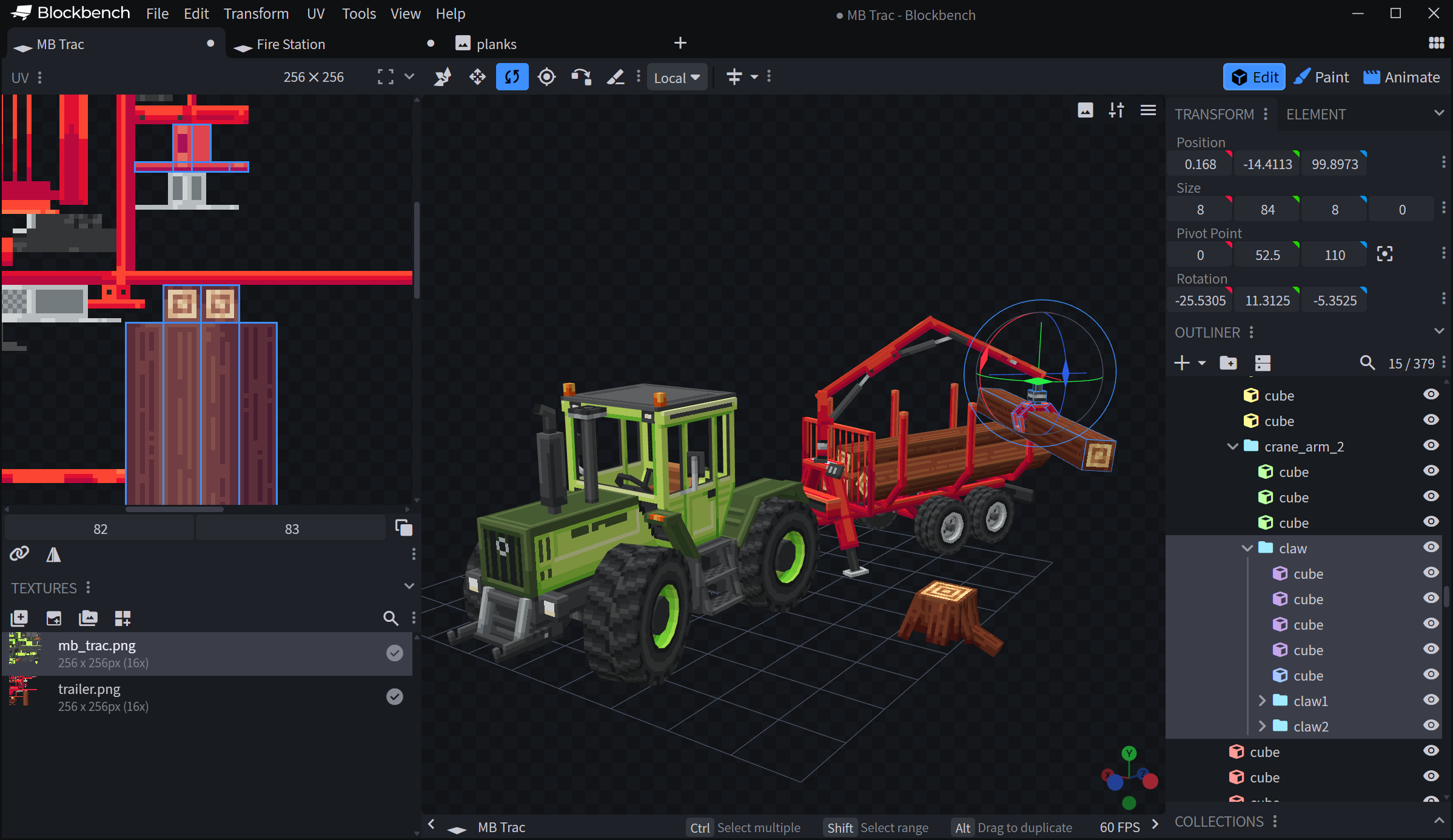 Blockbench 3D 模型编辑器界面截图